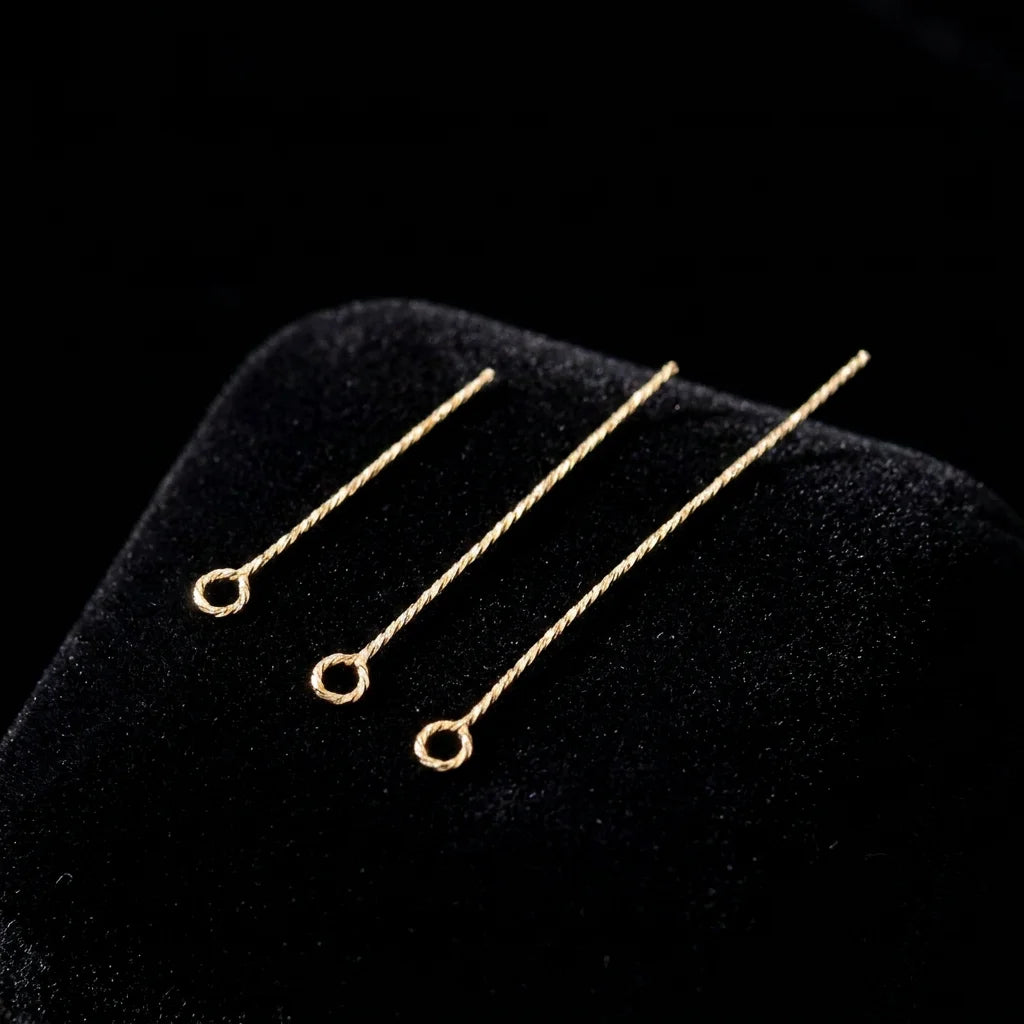 GP US Patterned Earring Head Pins Earring Accessories DIY Making Gold Filled 14k Permanent Jewelry Jewellery Wholesale