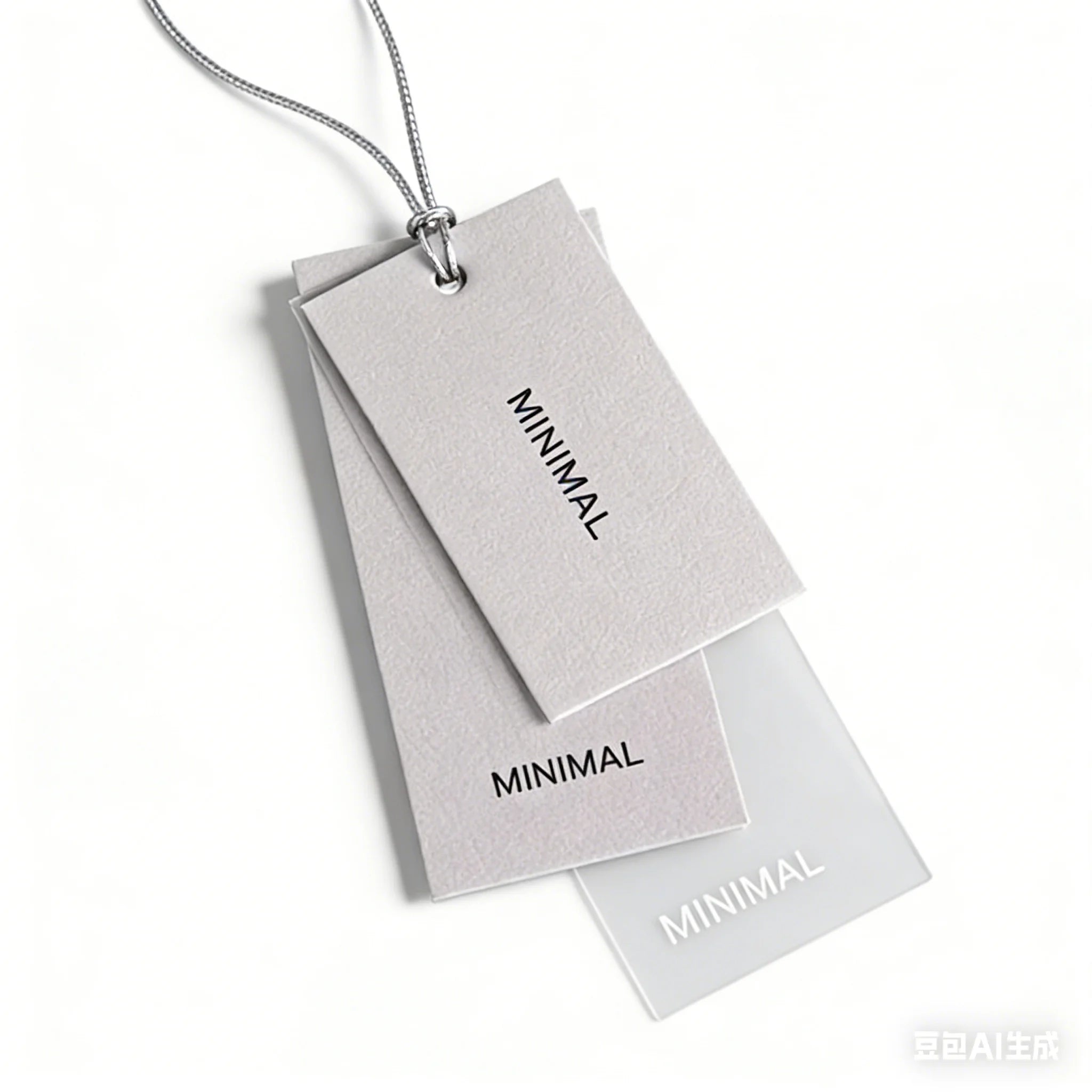 Eco-Friendly Recycled Printing logo Paper Tag  Three Set PVC Label Clothing Accessories Clothes Tag for Garment hang Tags