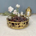 Metal Ramadan Tray Set Eid Mubarak Vaisselle Food Serving Tray for Dessert Pastry Display Holder Ramadan Decoration 2024