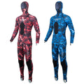 DIVESTAR XL Size Adult Super Stretch 0.5mm Blue Red Camo Spearfishing Suit Quality Waterproof Hooded Diving Swimming