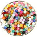 Factory Handmade Bracelets Beading Material Round Acrylic Beads Jade Natural Yellow Agate Loose Beads