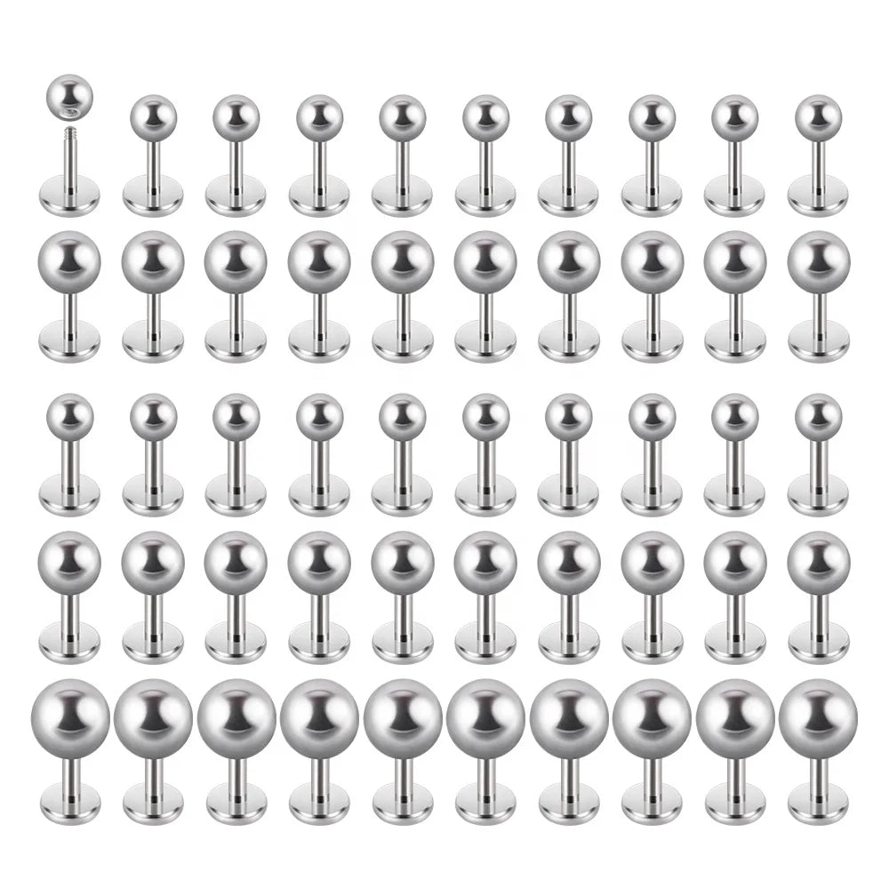Stainless Steel Short Earring Studs Classic Style Cartilage Monroe Piercing Helix Conch Lobe Lip Piercing Kids Jewelry Wedding