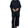 Modest 3 Pcs Burkinis Swimsuit Islamic Muslim Women Fixed Hijab Buttons Wide Leg Pants Fastened Sleeves  Burkinis Swimming