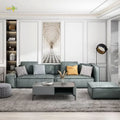 Modern Nordic Design Disposable Cheap Three Seater Living Room Leathaire Fabric Sofas Modular Sectional Corner Sofa for Home