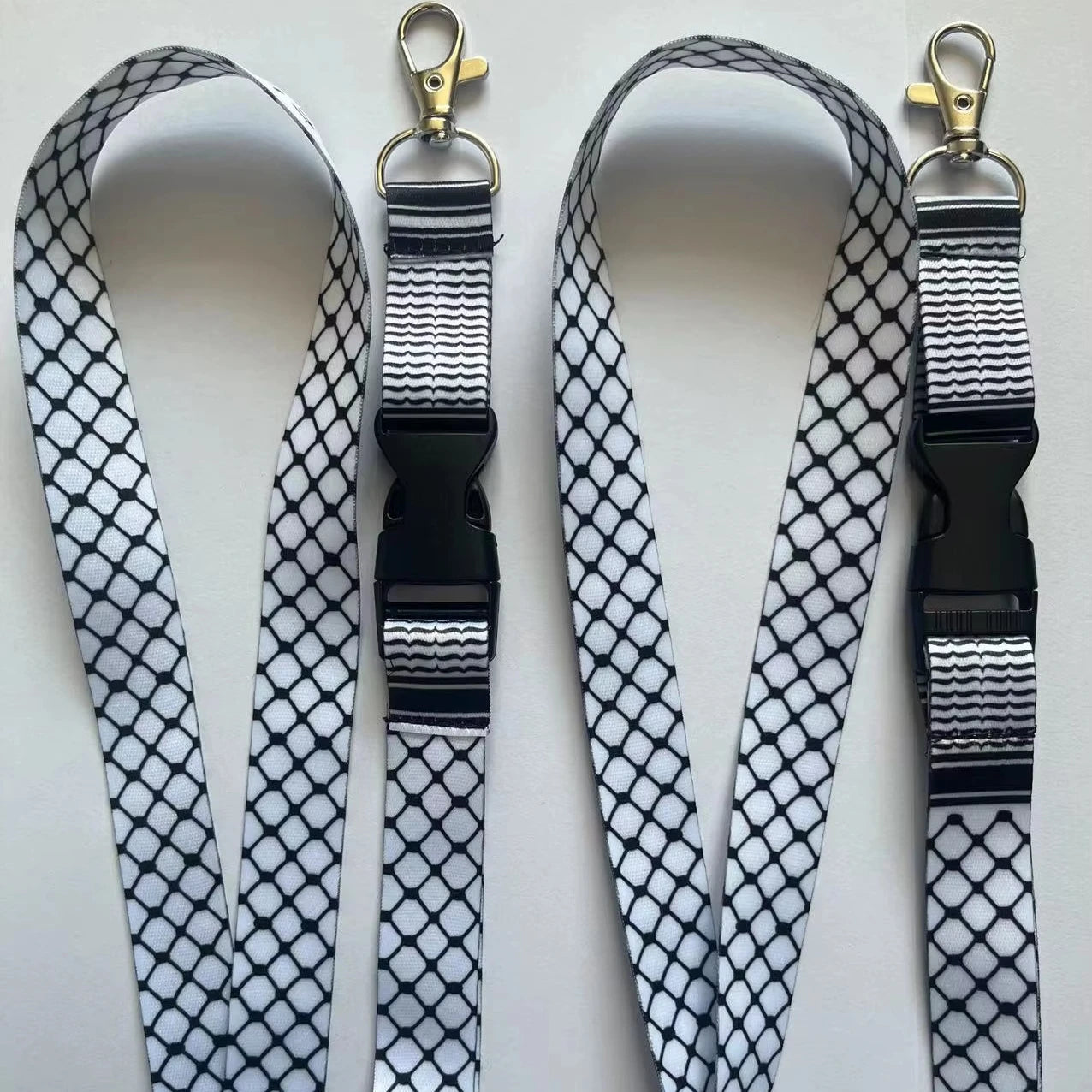 New Free Palestine Kufiya Keffiyeh Lanyard Printing Lanyard for ID Card Holder Working ID Holder Lanyard