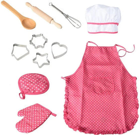Kids Cooking & Baking Set with Silicone Apron & Hat for Making Desserts Cupcakes Cake Tools Decor OEM/ODM Welcome for Boys Girls