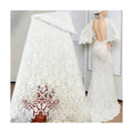 French Women's Dress African Lace Fabric Small Flower White Water-soluble Fabric Embroidered Lace Fabric