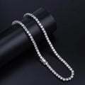 Iced Out Cz Brass Choker Necklace Rose Gold Silver Women 3mm 4mm 5mm Cubic Zirconia Diamond Tennis Chain