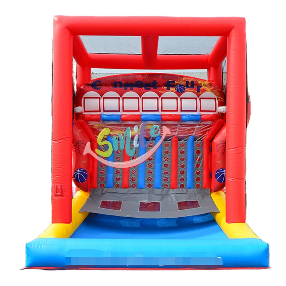 Giant Connect 4 Four Inflatable Carnival Sports Shoots Basketball Games for Kids Adults