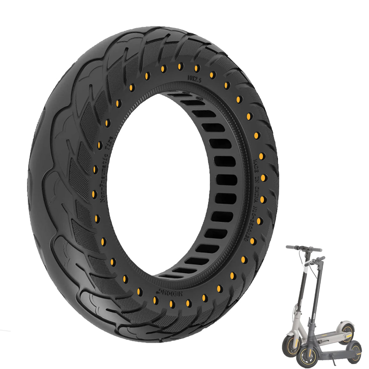 Tire for Segway G30P G30LP GOTRAX G4 Scooter Tyre Solid Electric Scooter Wheels Wear-resistant Anti-Skid Compatible 10x2.5 Tire