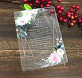 China Manufacturer Wedding Invites Acrylic Destination Wedding Invitations with Free Design