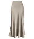 2025 Spring and Summer Women Skirt Gentle Temperament Silky Texture Vertical High Waist Fishtail Ladies Skirt