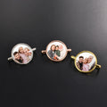 Metal Smart Watch Band Charms Blanks Silver Gold Photo Charm Watch Decoration Sublimation Watch Band Charms-Circle