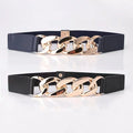 European and American Trend Exaggerated Metal Thick Chain Belt Motorcycle Punk Style Elastic Girdle Suit Decorative Belt
