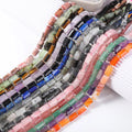 Factory Wholesale 8*12mm Labradorite Cylinder Columnar Tube Shape Loose Natural Feng Shui Quartz Stone Beads for Bracelet Making
