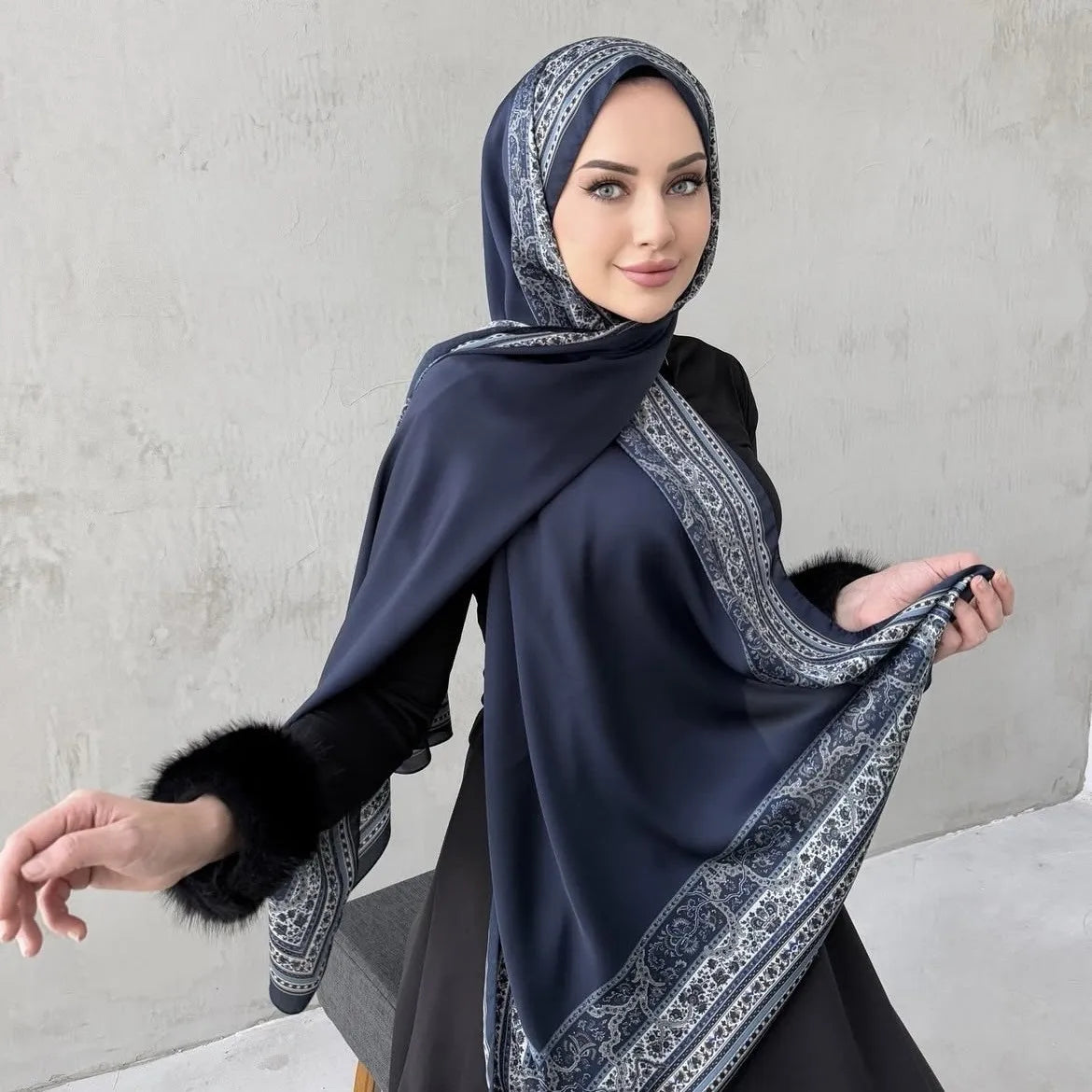 Eid Muslim Women Hijab Malaysia Headscarf Head Wraps Shawl Floral Printed Chiffon Hijab Scarf 170*70cm