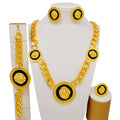 Jachon Gold Necklace Set Luxury Bridal Wedding Jewelry for Women for Parties and Weddings Pakistani Style