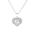925 Sterling Silver Necklace Women's Heart-Shaped Pendant Valentine's Day Jewelry Wholesale
