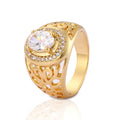 2020 Custom Men Women Couple Zircon 14K Plated Gold Ring Jewelry Cheap Wedding Engagement Mens Stone Rings