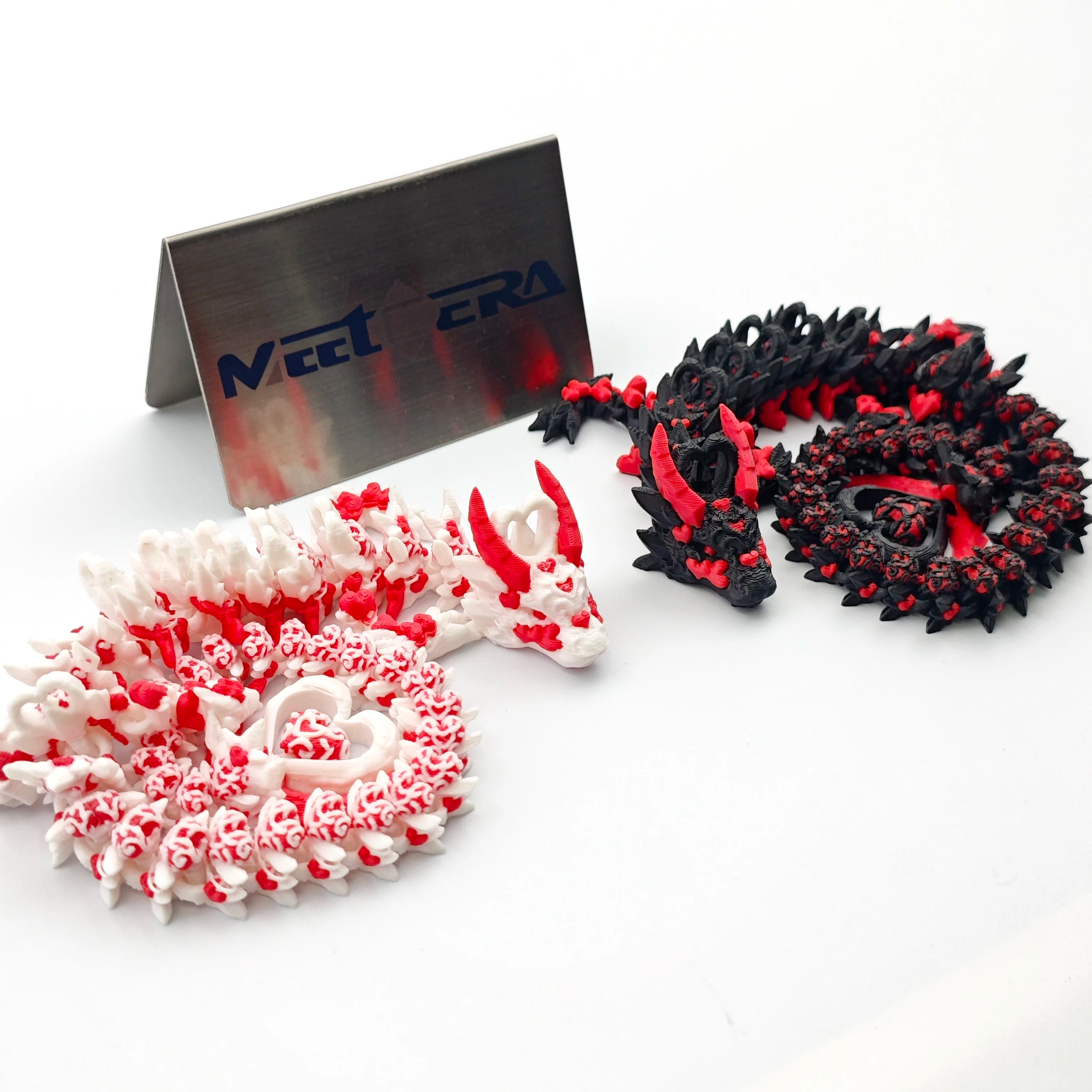Fun and Creative 3D Printed Articulated Dragon with Heart Design 3d Printed Crystal Animals Age-Appropriate Kids Gift