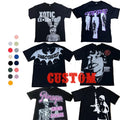 DTG Graphic Custom Logo Acid Wash t Shirt Boxy Fit Vintage Washed 250 Gsm Tshirt  T-shirt for Men