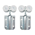 WEKIS Carbon Steel Heavy Duty Sliding Barn Door Hardware Pulley Set Dual Axis Slide Gate Hanging Roller Box Rail Hanger