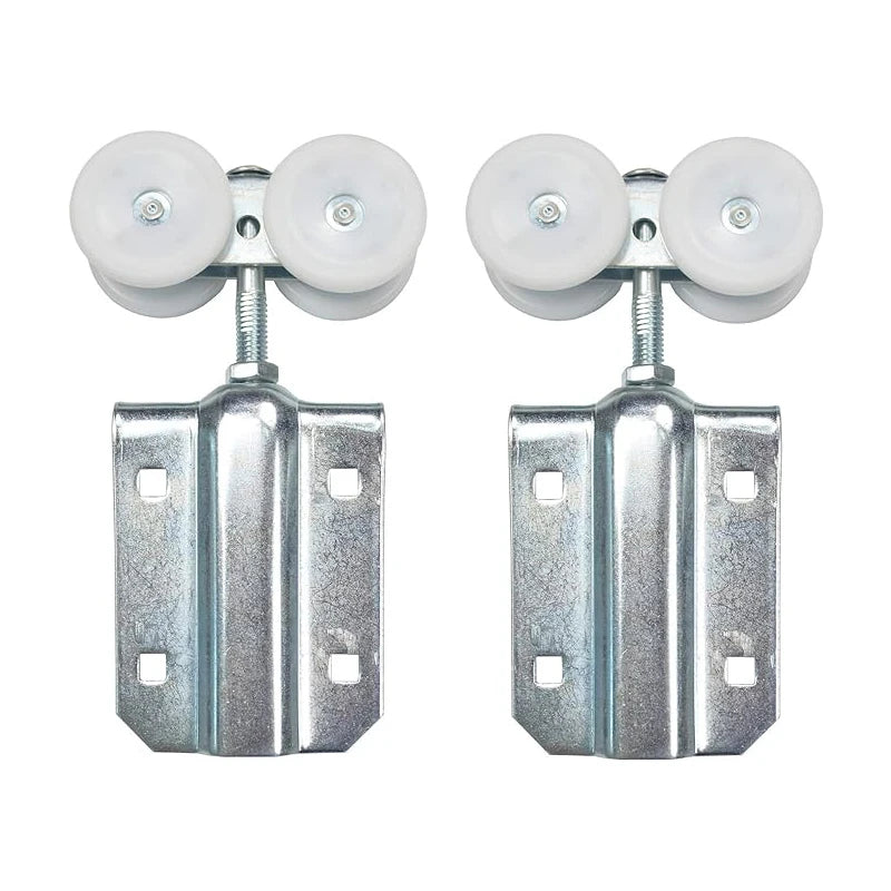 WEKIS Carbon Steel Heavy Duty Sliding Barn Door Hardware Pulley Set Dual Axis Slide Gate Hanging Roller Box Rail Hanger