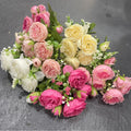 Wholesale MLD Brand Emulation Artificial Peony Bouquet-Valentine's Day & Wedding Decoration 35cm Plastic Flowers 1 Pcs/bag