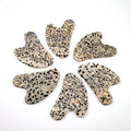 Huiying Buy in Bulk Facial Massage Tool Heart Dalmatian Jasper Gua Sha for Face and Body