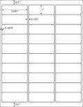 White 1 X 2-5/8 Inch Printable White Sticker Labels Laser/Inkjet Printing - Matte 30 Per Page Easy Peel Address Labels