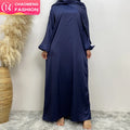 6675# Solid Color New Modest Khimar Hijab Abaya Muslim Long Prayer Abayas Dresses Attached Scarf One Piece Jilbab With Side Pock