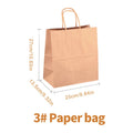 Senang 27*25*13.5cm Brown Kraft Paper Twisted Shopping Carrier Bag Flexo Printed Eco-friendly Exhibition Supermarket Promotion