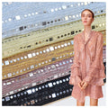 Two Tone Reflective Color Moonlight Bonded Metallic Lurex Mesh Fabric with Glitter for Women Dress