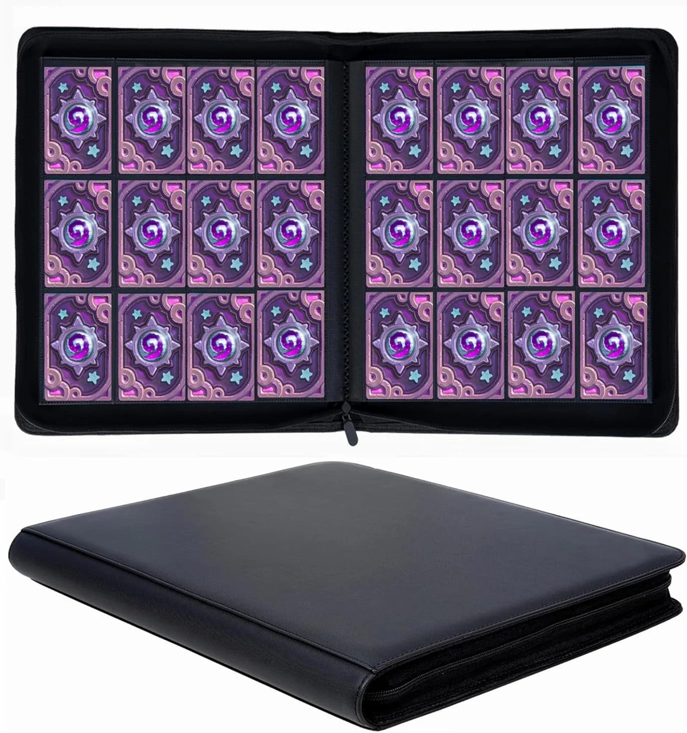 MIO PU Leather Embossed Zipper Closure 720+ Pocket Football TCG & Photo Card Trading Card Binder