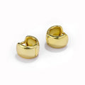 INS Fashion 925 Sterling Silver Earring Wide Surface 18K Gold Plated Hoop Earrings Women Dropshipping Products 2023