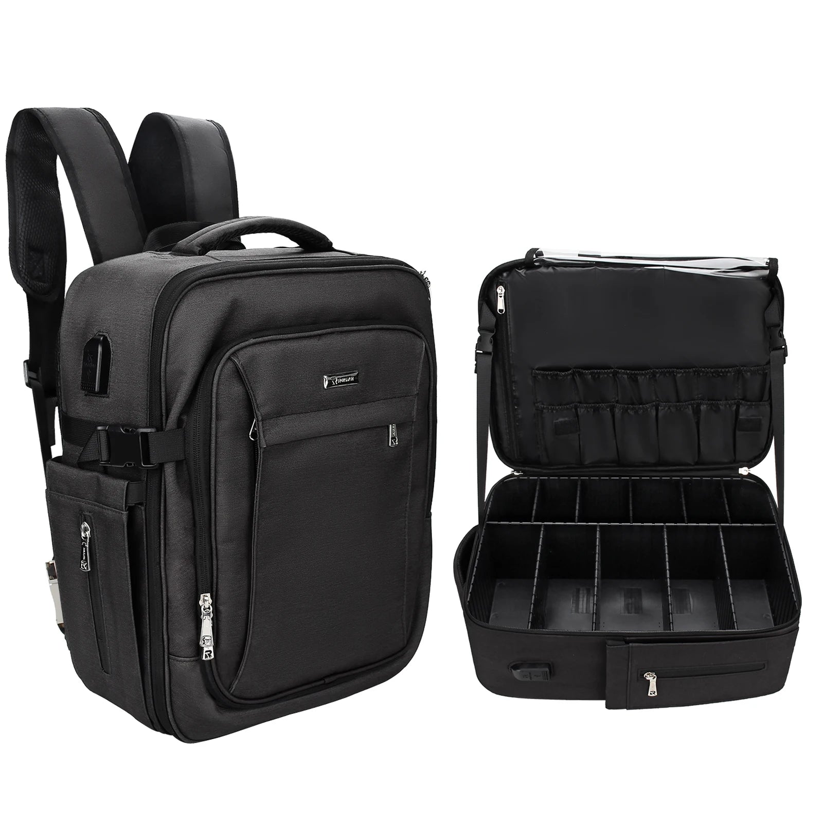 Relavel Professional Large Capacity Waterproof Makeup Artist Travel Bag Storage Box Cosmetic Makeup Backpack Bags Cases