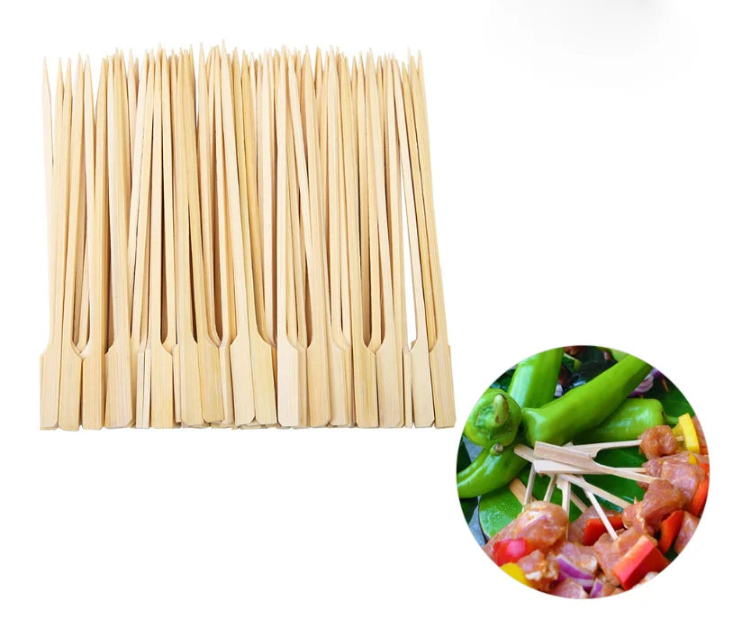 Food Grade Biodegradable Paddle Style Bbq Bamboo Skewer With Custom Logo with Logo