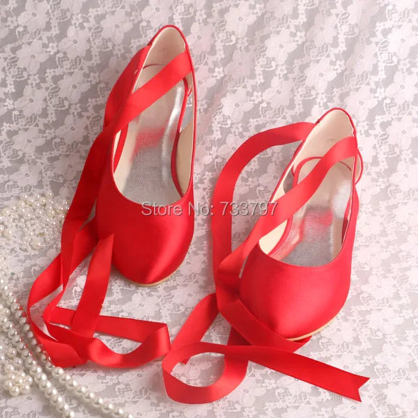 (23 Colors) Lady Flat Closed Shoes with Ribbon