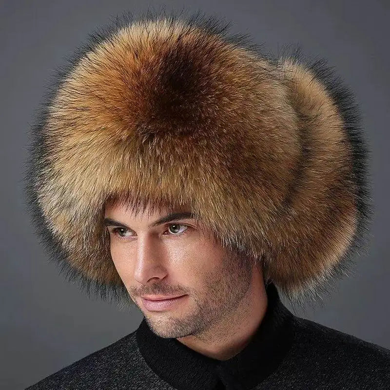 Winter Ushanka Hat Classic Ear Flaps Hat Fur Trapper Hat for Men