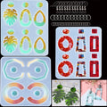Durable  Easy to Demould 3D Glossy Crystal Epoxy Resin 3pcs Pack Earring Molds Silicone Resin Crafts for DIY Craft Set