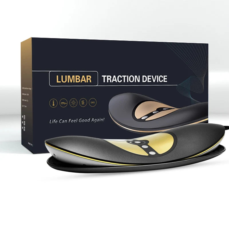 Electric Lumbar Traction Back Massager Massage Mattress Back Scratcher for Spinal Decompression Muscle Relax Thermal Therapy