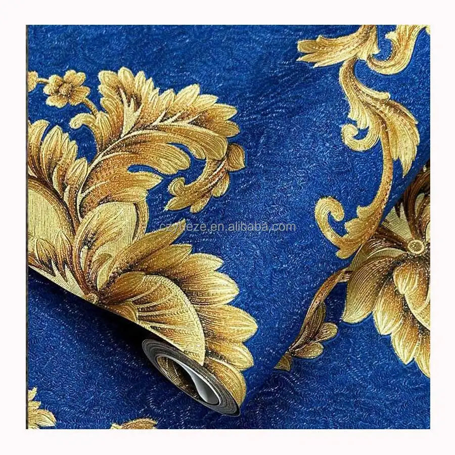 Waterproof Dmask Textured PVC Wallpaper Home Decoration Fo Bedroom Walls 3D Living Room Wall Paper