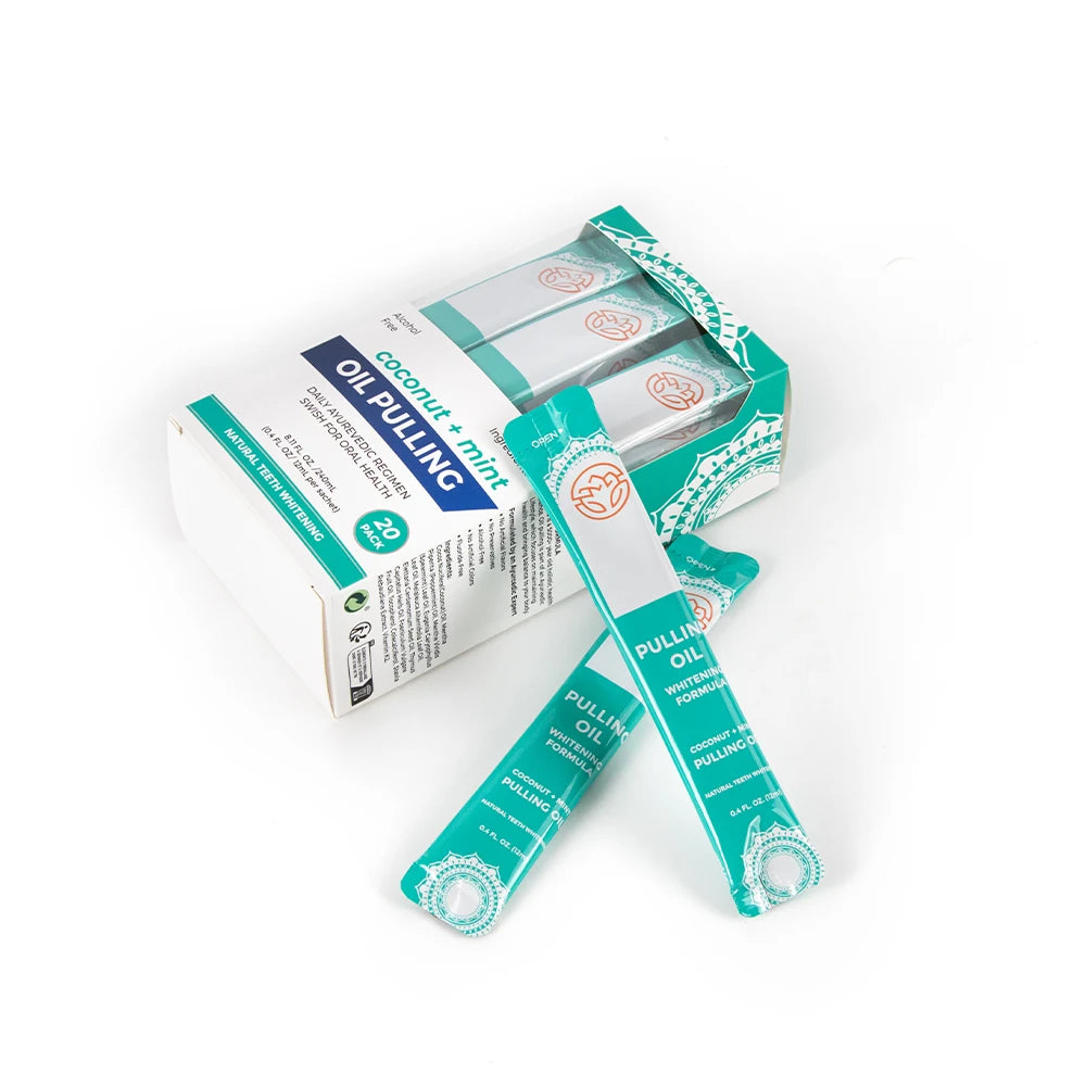 Fresh Breath Strips Mouthwash for Travel 20 Pcs Coconut Oil Pulling Mouthwash Mint Flavor