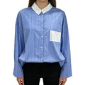 Custom Women's Summer Casual Striped Office Long Sleeves Blouses Shirts for Commuting