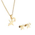 Heart Electrocardiogram Stainless Steel Jewelry Sets Earrings and Necklace for Women Men 2023