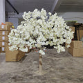 A-1558 White Cherry Tree Blossom 3ft Restaurant Wedding Table Top Artificial Hanging Cherry Blossom Tree Centerpiece