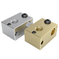 V6 Heater Block Plated Copper Brass PT100 Heat Block Upgrade for E3D V6 Hotend DDB Titan Extruder 3D Printer Parts
