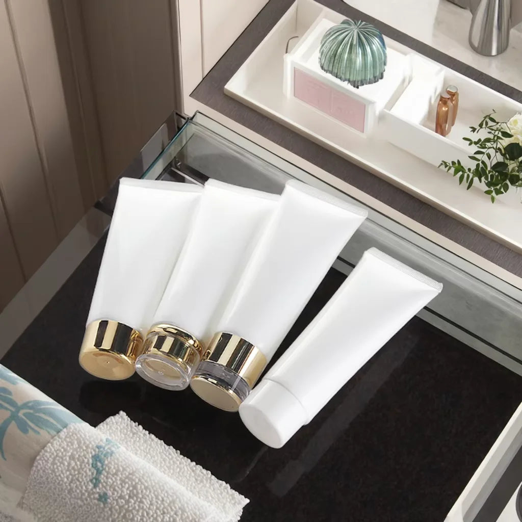 100g Eco-friendly Light Scrub Cosmetic Dispenser Bottle Face Wash Tube Screw Cap Hand Cream Squeeze Plastic Tubes Eye Blush