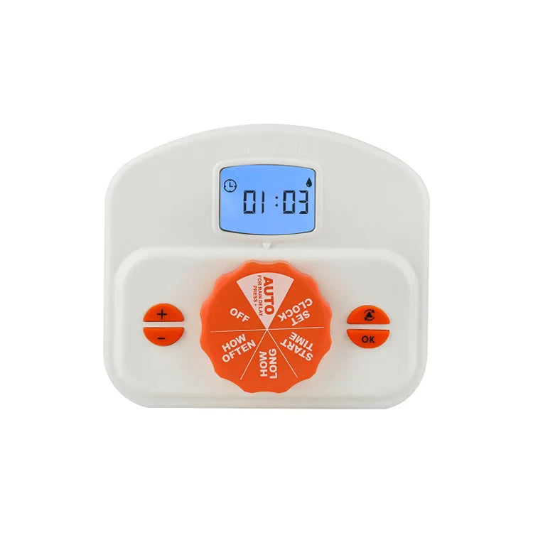 6609 Indoor Office Intelligent Solenoid Water Pumping Device Simple White Diaphragm Structure Timer Control Valve Green Plant