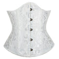Black White Women Waist Shaper Short Troso Waist Training Corselet 14 Steel Boned Underbust Corsets